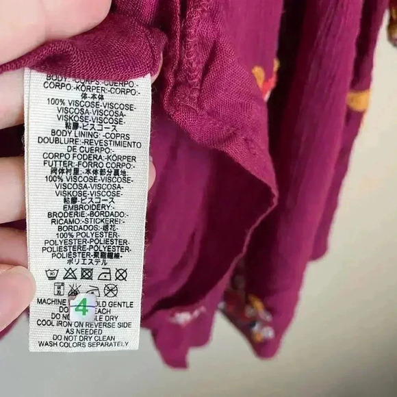 Free People Oxford Embroidered Mini Dress Size XS - Picture 5 of 13